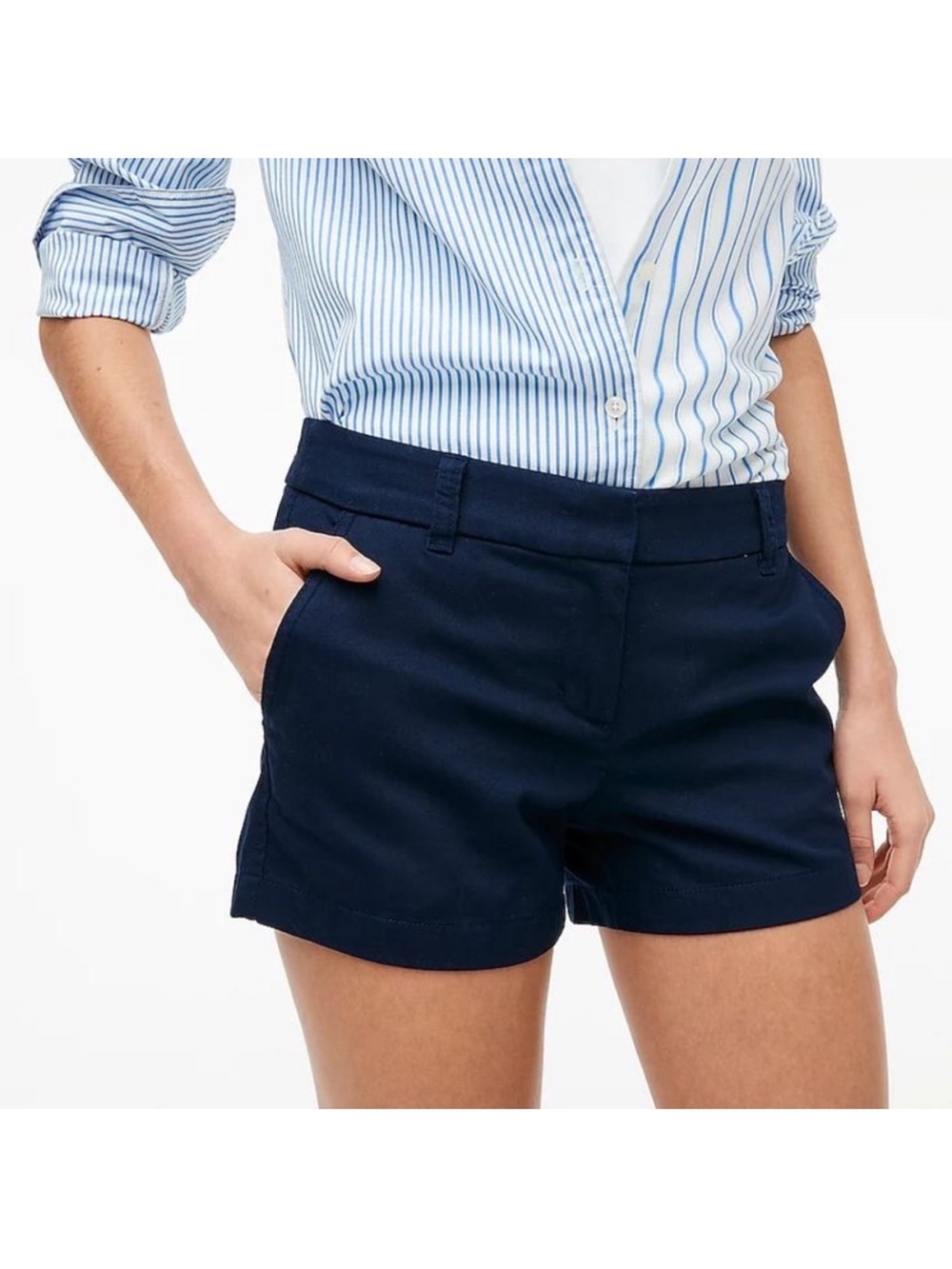 J Crew Classic Navy Women's Chino Shorts
